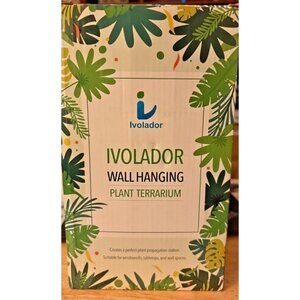 Ivolador Wall Hanging Plant Terrarium With Wooden Frame Glass Tubes Houseplants